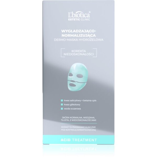 L’biotica Estetic Clinic Acid Treatment mască intensă cu hidrogel cu efect de netezire 1 buc-ro