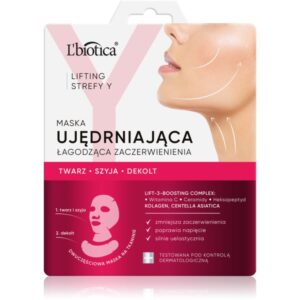 L’biotica Lifting Y Zone masca cu efect de lifting si fermitate pentru fata si decolteu 1 buc-Țena