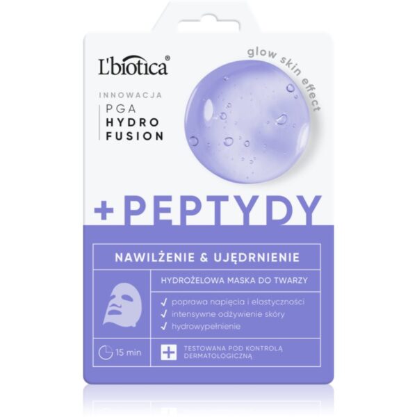 L’biotica PGA Hydro Fusion + Peptides mască intensă cu hidrogel pentru uniformizarea nuantei tenului 1 buc-ro