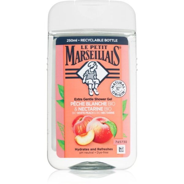 Le Petit Marseillais White Peach BIO & Nectarine BIO Bio gel de duș mătăsos 250 ml-ro