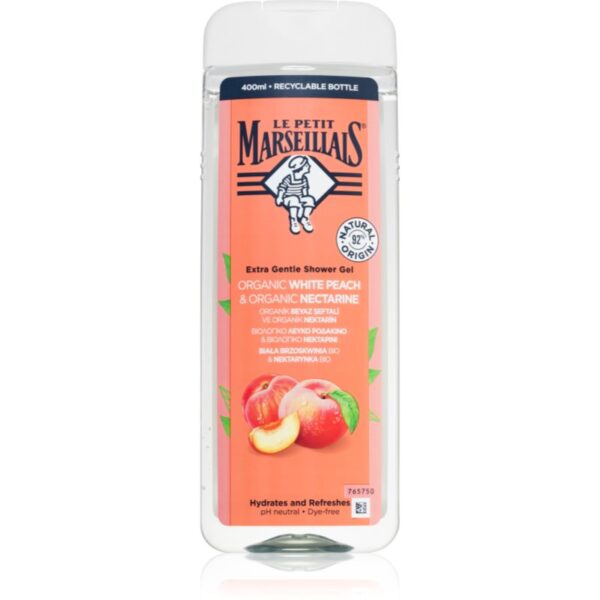 Le Petit Marseillais White Peach BIO & Nectarine BIO Bio gel de duș mătăsos 400 ml-ro