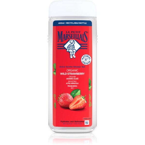 Le Petit Marseillais Wild Strawberry BIO gel de duș mătăsos 400 ml-ro