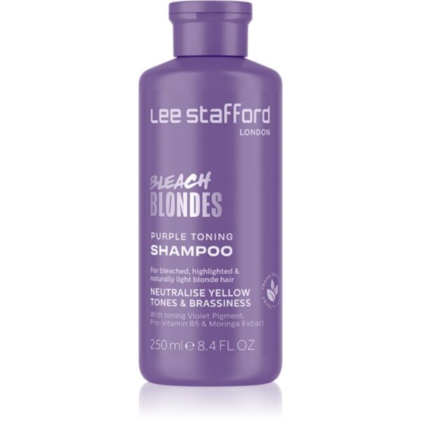 Lee Stafford Bleach Blondes Toning Shampoo șampon pentru păr blond neutralizeaza tonurile de galben 250 ml-Țena