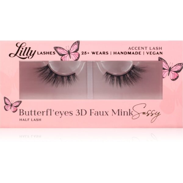 Lilly Lashes 3D Faux Mink Butterfl'eyes gene false tip Sassy 1 pereche-ro