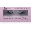 Lilly Lashes Sheer Band 3D Faux Mink Half Lash gene false tip Enticing 1 pereche-Țena