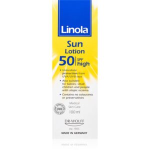 Linola Sun Lotion SPF50 crema pentru bronzat pentru piele uscata spre atopica 100 ml-ro