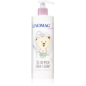 Linomag Emolienty Shampoo & Shower Gel 2 in 1 gel de dus si sampon pentru nou-nascuti si copii 400 ml-Țena