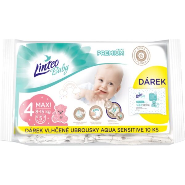 Linteo Baby Premium Maxi scutece de unică folosință 8-15kg 5 buc-Țena