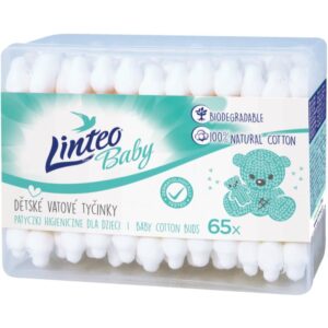 Linteo Baby bețișoare din bumbac pentru copii 65 buc-ro