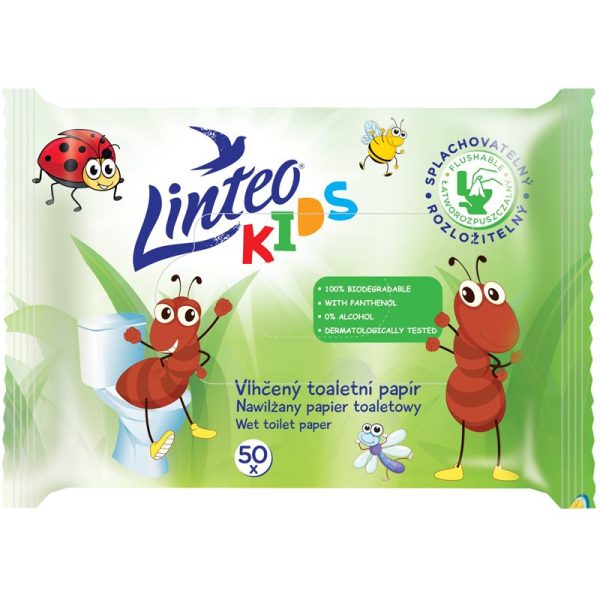 Linteo Kids Wet Toilet Paper hârtie igienică umedă pentru copii 50 buc-ro