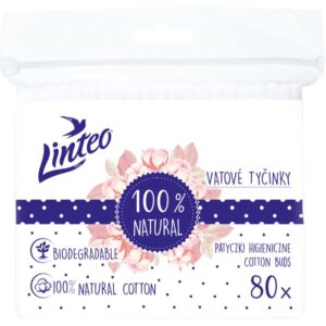 Linteo Natural Cotton Buds bețișoare din bumbac în săculeț 80 buc-ro