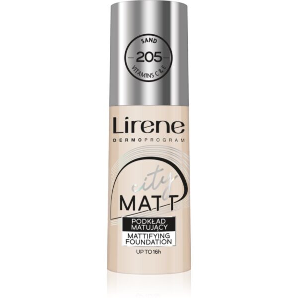 Lirene City Matt Make-up lichid matifiant cu efect de netezire culoare 205 Sand 30 ml-ro