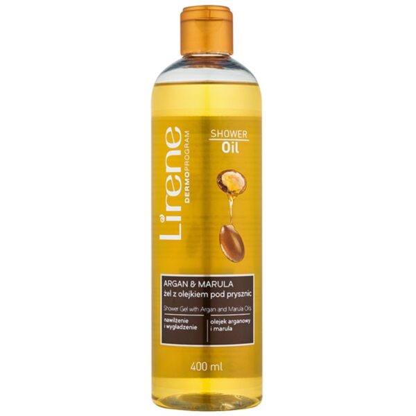 Lirene Shower Oil Argan and Marula ulei de dus cu efect de nutritiv 400 ml-Țena