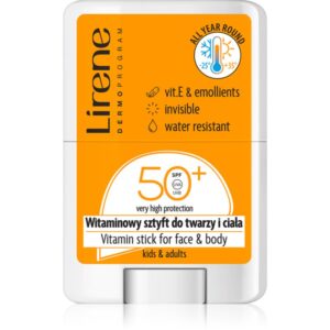 Lirene Vitamin Stick For Face&Body Tratament local pentru protectie solara pentru fata si corp SPF 50 15 g-ro