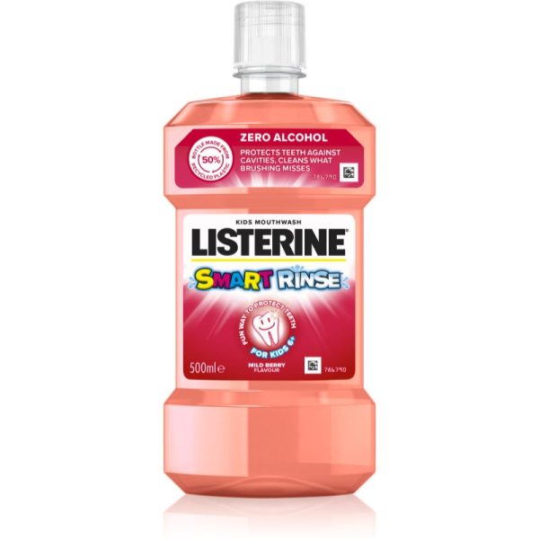 Listerine Smart Rinse Mild Berry apă de gură pentru copii 500 ml-Țena