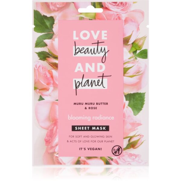 Love Beauty & Planet Blooming Radiance Muru Muru Butter & Rose masca pentru celule pentru o piele mai luminoasa 21 ml-Țena