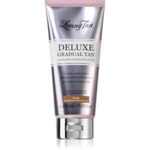 Loving Tan Deluxe Gradual Tan lotiune de corp hranitoare pentru a scoate in evidenta bronzul culoare Dark 150 ml-ro