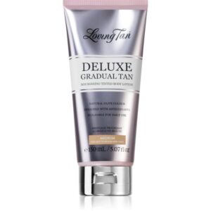 Loving Tan Deluxe Gradual Tan lotiune de corp hranitoare pentru a scoate in evidenta bronzul culoare Medium 150 ml-Țena