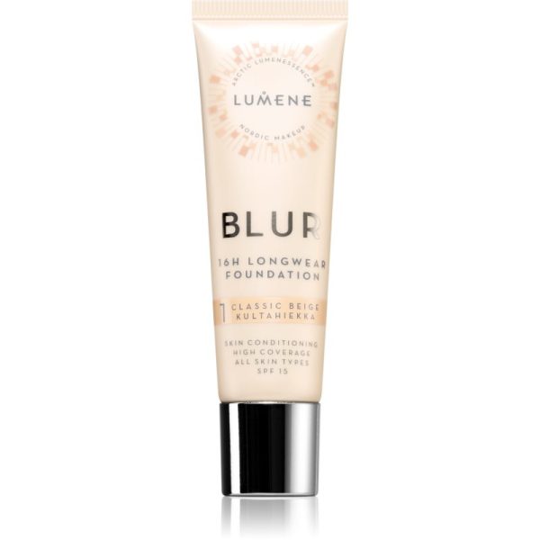 Lumene Blur 16h Longwear machiaj persistent SPF 15 culoare 1 Classic Beige 30 ml-Țena
