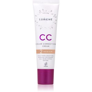Lumene CC Color Correcting Cream Crema CC pentru un ten uniform SPF 20 culoare 2 Medium 30 ml-Țena