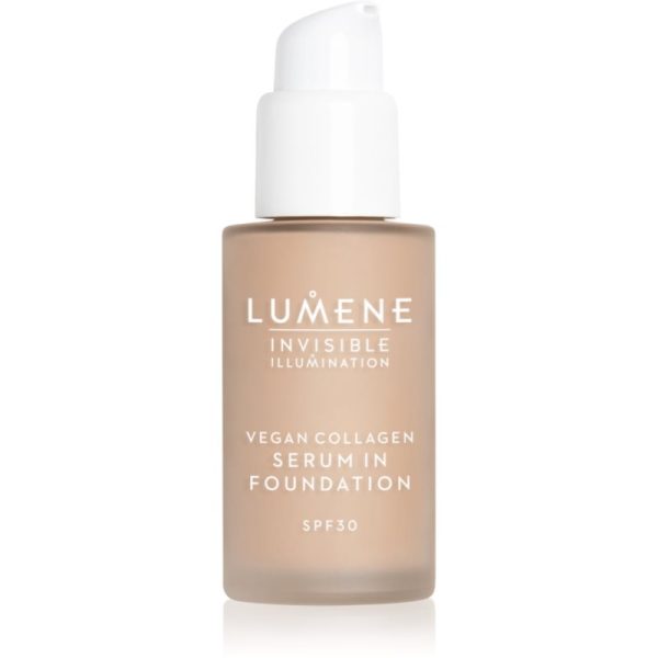 Lumene Invisible Illumination Vegan Collagen Serum in Foundation make-up cu textura usoara cu efect de nutritiv SPF 30 2 30 ml-ro