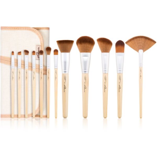 Luvia Cosmetics Bamboo Bamboo’s Root set de pensule cu husă-ro