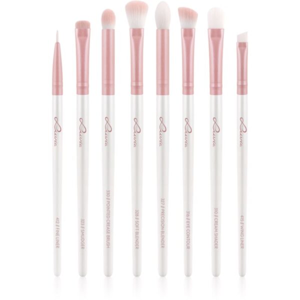 Luvia Cosmetics Prime Vegan All Eye Want set perii machiaj pentru ochi Candy (Pearl White / Rose) 8 buc-ro