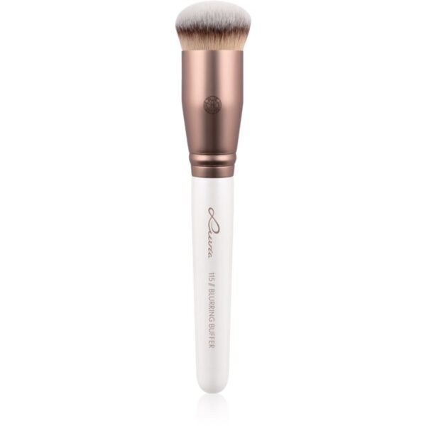 Luvia Cosmetics Prime Vegan Blurring Buffer perie pentru pudra sau machiaj 115 (Pearl White / Metallic Coffee Brown) 1 buc-ro