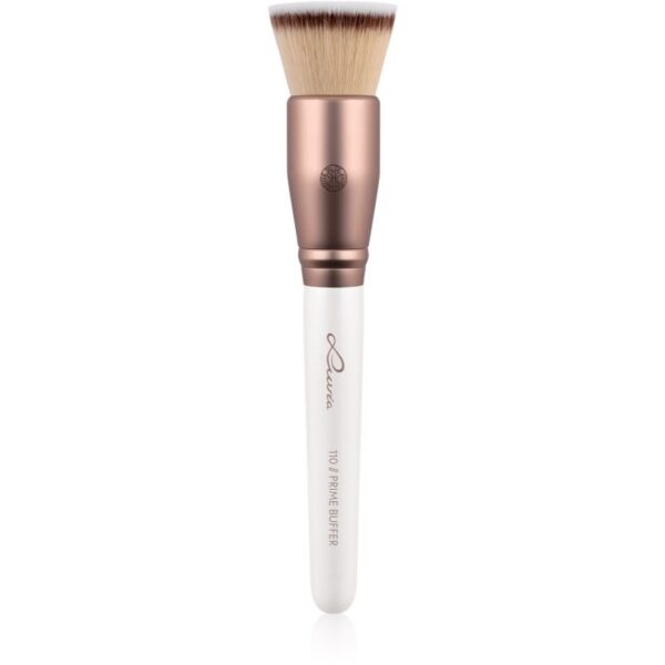 Luvia Cosmetics Prime Vegan Prime Buffer perie conica pentru make-up Pearl White / Metallic Coffee Brown 1 buc-ro