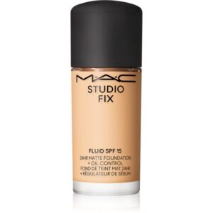 MAC Cosmetics Mini Studio Fix Fluid SPF 15 24HR Matte Foundation + Oil Control machiaj cu efect matifiant SPF 15 culoare NC15 15 ml-ro