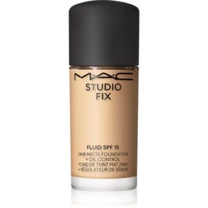 MAC Cosmetics Mini Studio Fix Fluid SPF 15 24HR Matte Foundation + Oil Control machiaj cu efect matifiant SPF 15 culoare NC17 15 ml-Țena