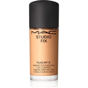 MAC Cosmetics Mini Studio Fix Fluid SPF 15 24HR Matte Foundation + Oil Control machiaj cu efect matifiant SPF 15 culoare NC20 15 ml-Țena