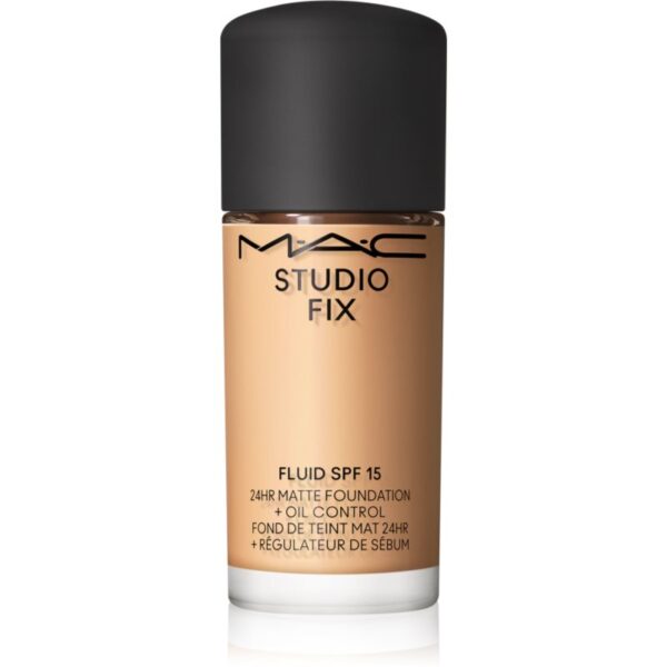 MAC Cosmetics Mini Studio Fix Fluid SPF 15 24HR Matte Foundation + Oil Control machiaj cu efect matifiant SPF 15 culoare NC25 15 ml-Țena