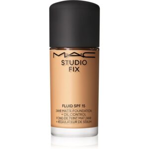 MAC Cosmetics Mini Studio Fix Fluid SPF 15 24HR Matte Foundation + Oil Control machiaj cu efect matifiant SPF 15 culoare NC30 15 ml-Țena