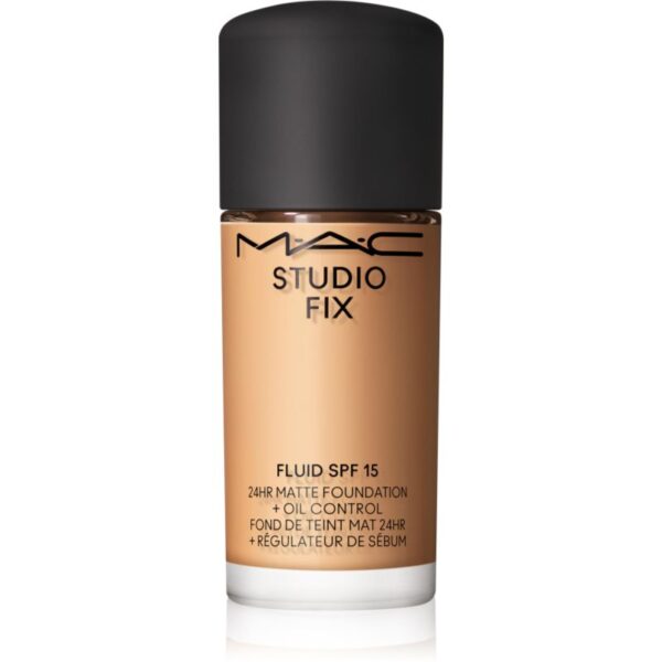 MAC Cosmetics Mini Studio Fix Fluid SPF 15 24HR Matte Foundation + Oil Control machiaj cu efect matifiant SPF 15 culoare NC30 15 ml-Țena