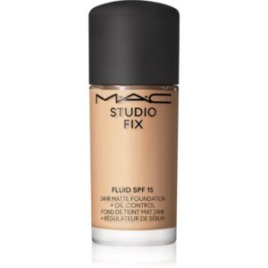 MAC Cosmetics Mini Studio Fix Fluid SPF 15 24HR Matte Foundation + Oil Control machiaj cu efect matifiant SPF 15 culoare NW20 15 ml-Țena