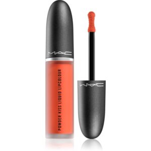 MAC Cosmetics Powder Kiss Liquid Lipcolour ruj lichid mat culoare Resort Season 5 ml-Țena