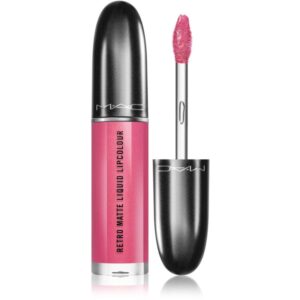 MAC Cosmetics Retro Matte Liquid Lipcolour ruj mat cu efect metalic culoare Metallic Rose 5 ml-ro