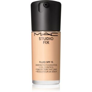MAC Cosmetics Studio Fix Fluid SPF 15 24HR Matte Foundation + Oil Control machiaj cu efect matifiant SPF 15 culoare NC16 30 ml-Țena