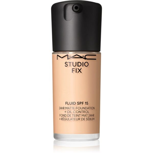 MAC Cosmetics Studio Fix Fluid SPF 15 24HR Matte Foundation + Oil Control machiaj cu efect matifiant SPF 15 culoare NC16 30 ml-Țena
