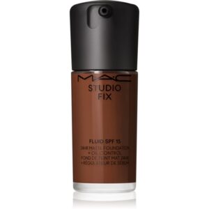 MAC Cosmetics Studio Fix Fluid SPF 15 24HR Matte Foundation + Oil Control machiaj cu efect matifiant SPF 15 culoare NW55 30 ml-ro