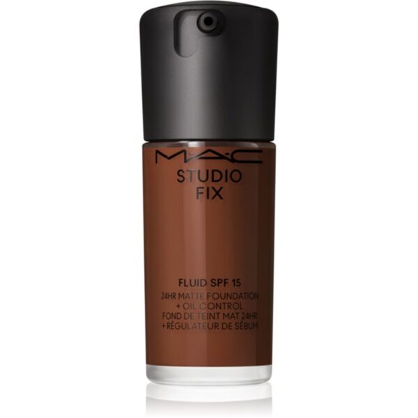 MAC Cosmetics Studio Fix Fluid SPF 15 24HR Matte Foundation + Oil Control machiaj cu efect matifiant SPF 15 culoare NW55 30 ml-ro
