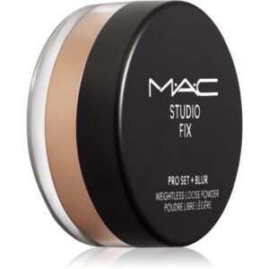 MAC Cosmetics Studio Fix Pro Set + Blur Weightless Loose Powder pudra cu efect de matifiere culoare Dark 6