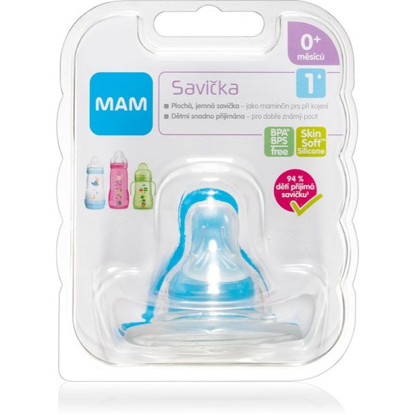 MAM Baby Bottles Teat V1 tetină pentru biberon Slow Flow 0m+ 1 buc-ro