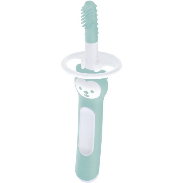 MAM Massaging Brush perie de dinti pentru copii 3m+ Turquoise 1 buc-ro