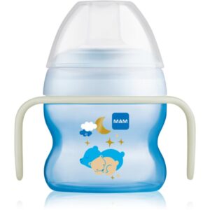 MAM Starter Cup Night cană pentru antrenament cu mânere Bear 150 ml-ro