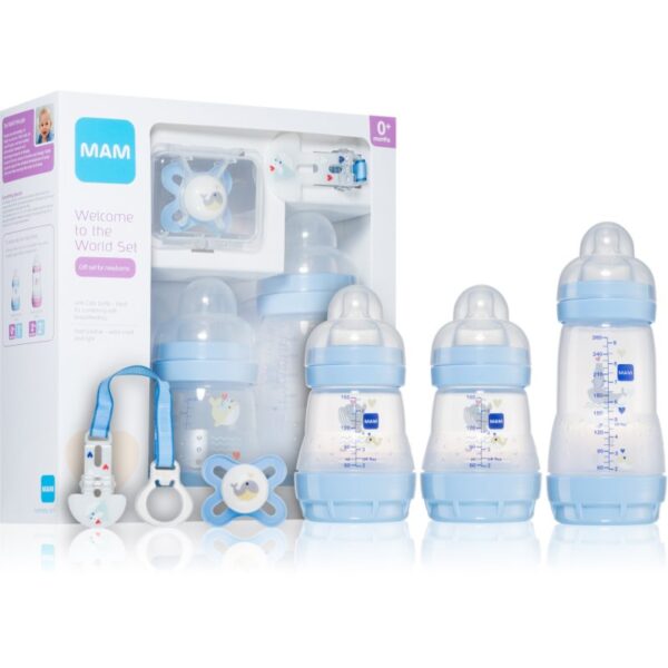 MAM Welcome to the World Blue set cadou pentru bebeluși-ro
