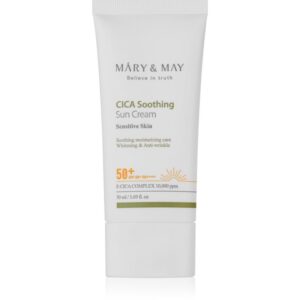 MARY & MAY Cica Soothing Crema protectiva si calmanta SPF 50+ 50 ml-Țena