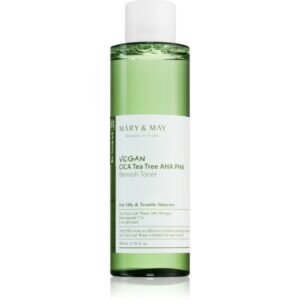 MARY & MAY Cica Tea Tree AHA PHA calmant tonic pentru ten acneic 200 ml-ro