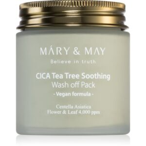 MARY & MAY Cica Tea Tree Soothing Masca de curatare cu minerale si argila pentru netezirea pielii 125 g-ro
